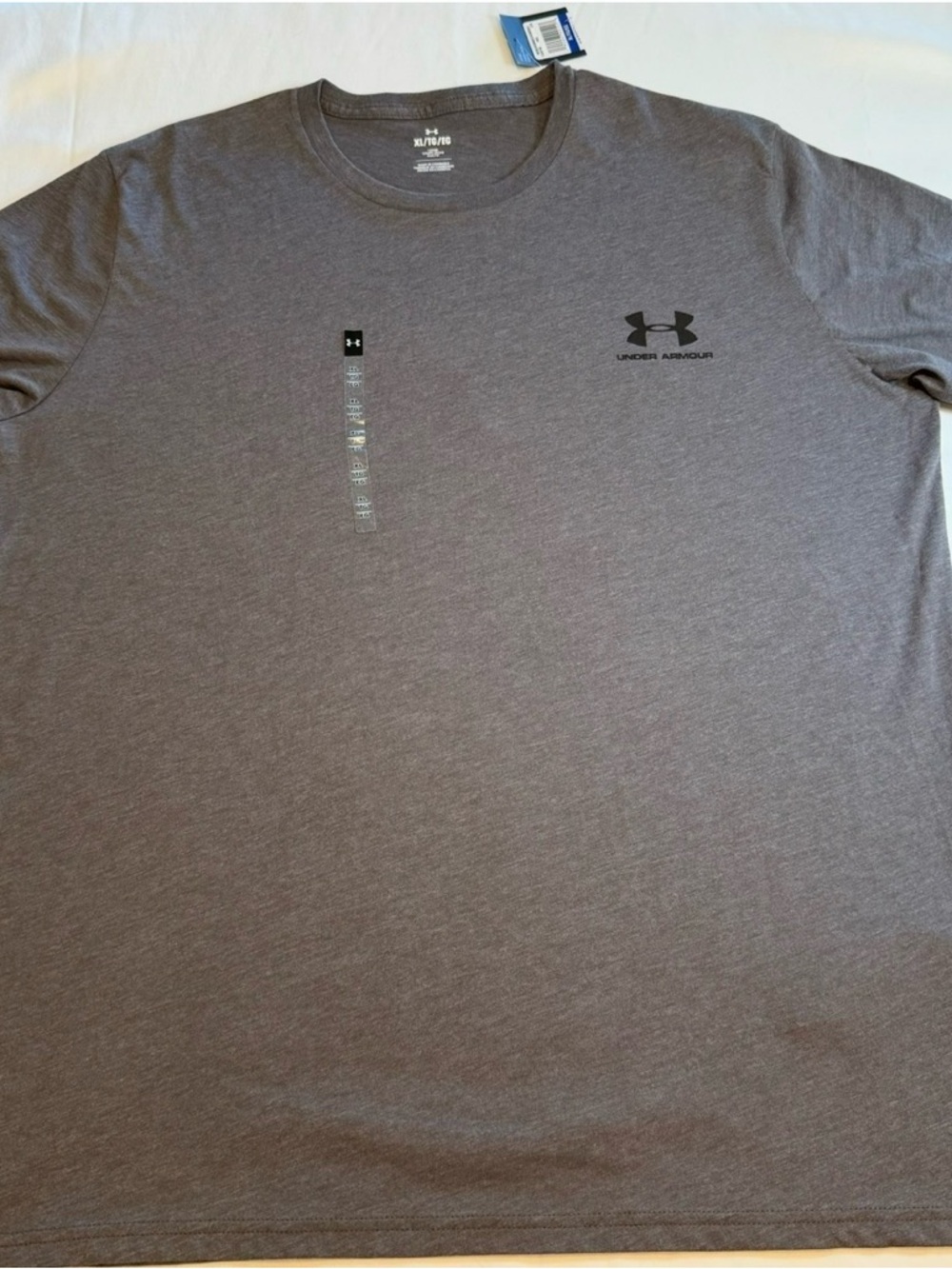 NEW Under Armour Men’s XL Gray Sportstyle Left Chest Logo Short Sleeve #1326799